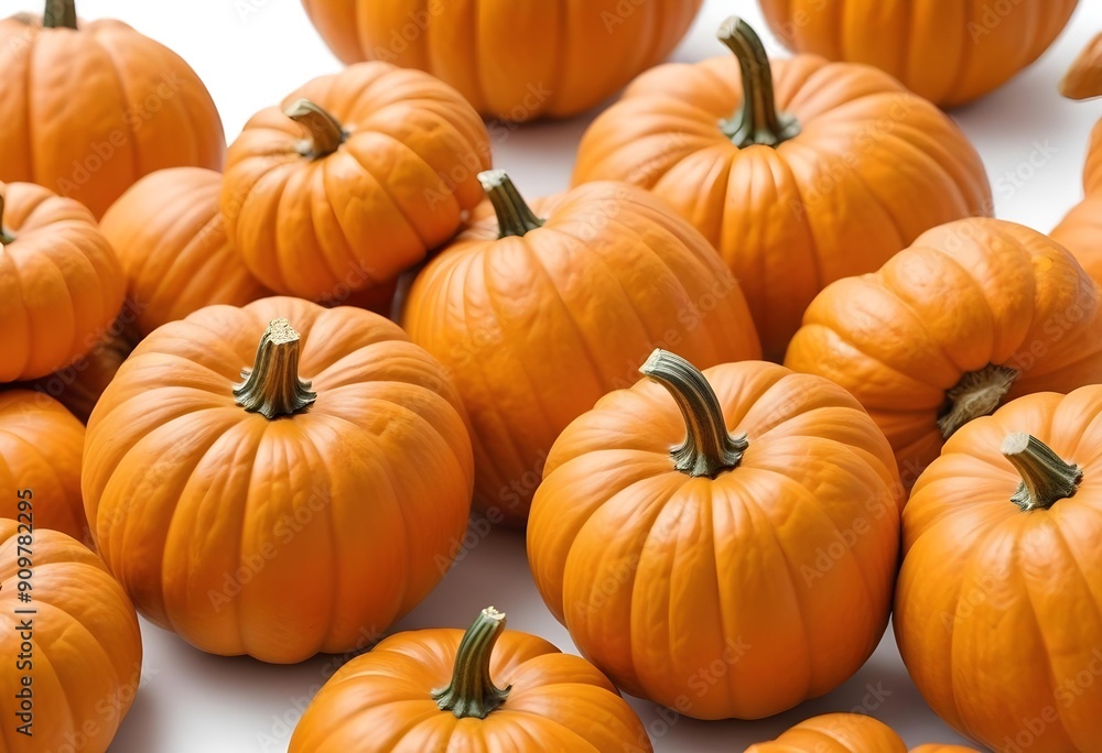 Pumpkin isolated on white background, full depth of field, ai Pumpkin isolated on white background, full depth of field, ai