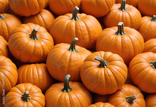 Pumpkin isolated on white background, full depth of field, ai