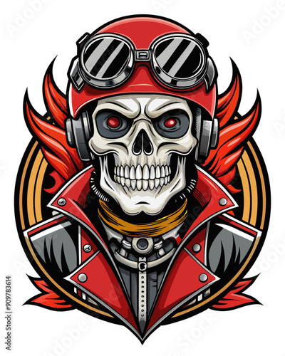 skull biker vector colorful t-shirt design,skull biker transparent background printable svg design