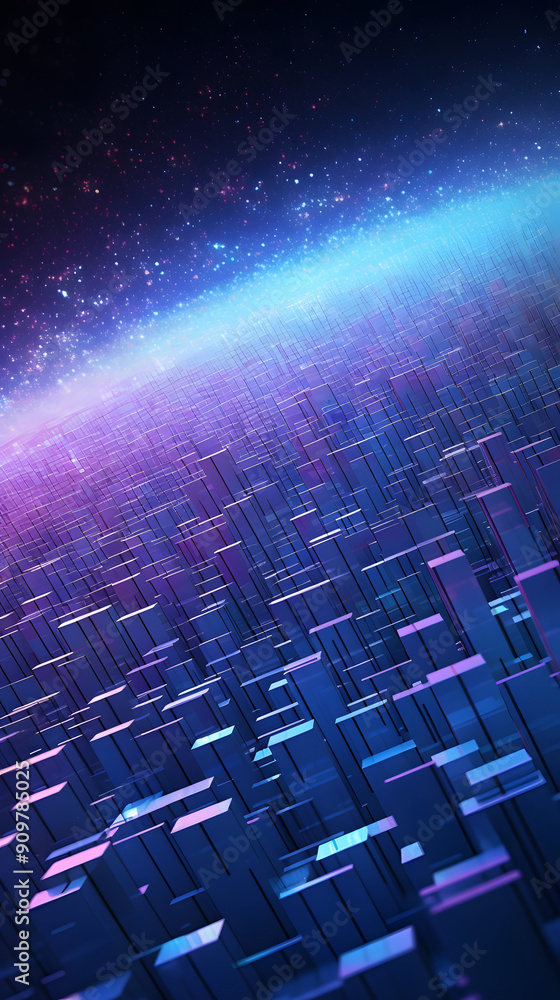 Digital purple and blue data graphic poster background Digital purple and blue data graphic poster background