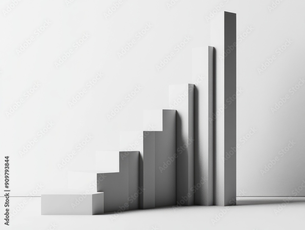 A set of stairs in monochrome tones, suitable for use in architectural or design contexts A set of stairs in monochrome tones, suitable for use in architectural or design contexts
