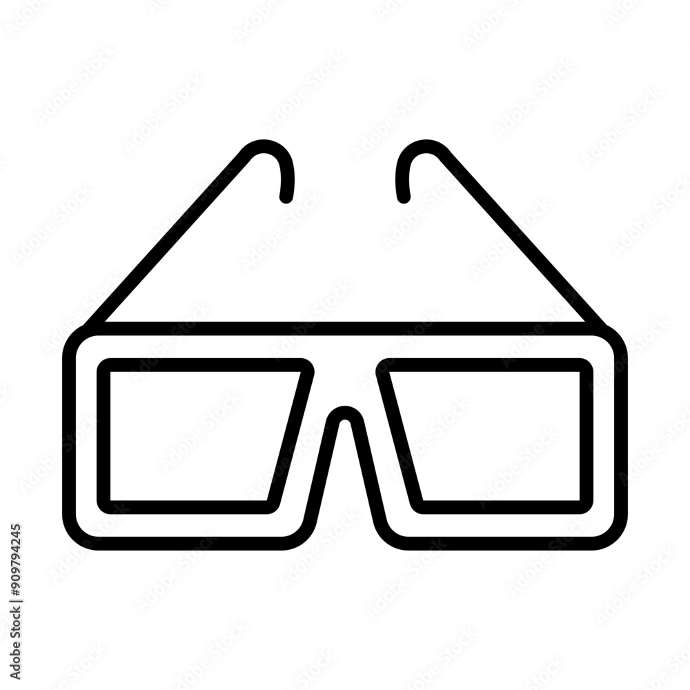 3D Glasses line icon 3D Glasses line icon