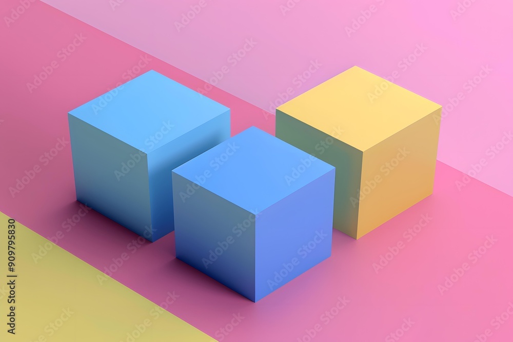 Abstract Geometric Shapes with Pastel Colors Abstract Geometric Shapes with Pastel Colors