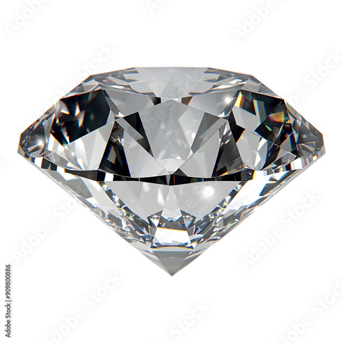 Diamond on transparent background high resolution 8K