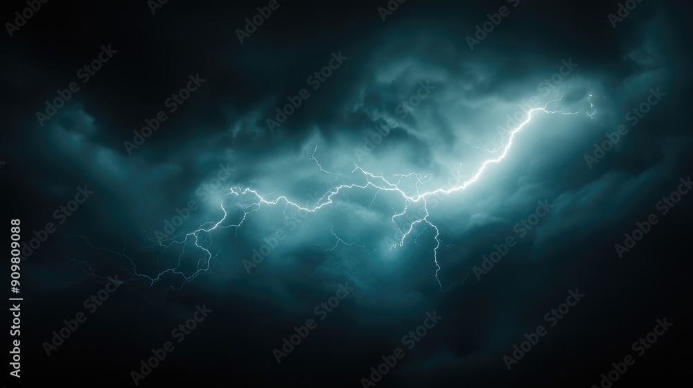 Intense lightning bolt illuminating a dark background, showcasing the energy and drama of a storm. Intense lightning bolt illuminating a dark background, showcasing the energy and drama of a storm.