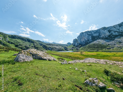 Cavadonga Lakes in Northern Spain in the Picos de Europa National Park