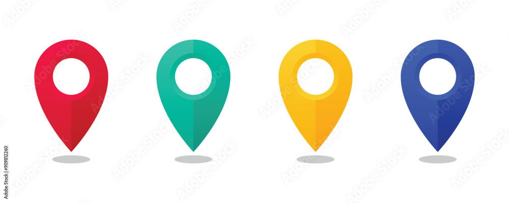 Set of location pin icon. Map pin place marker. Map marker pointer icon set. GPS location symbol collection. Set of location pin icon. Map pin place marker. Map marker pointer icon set. GPS location symbol collection.