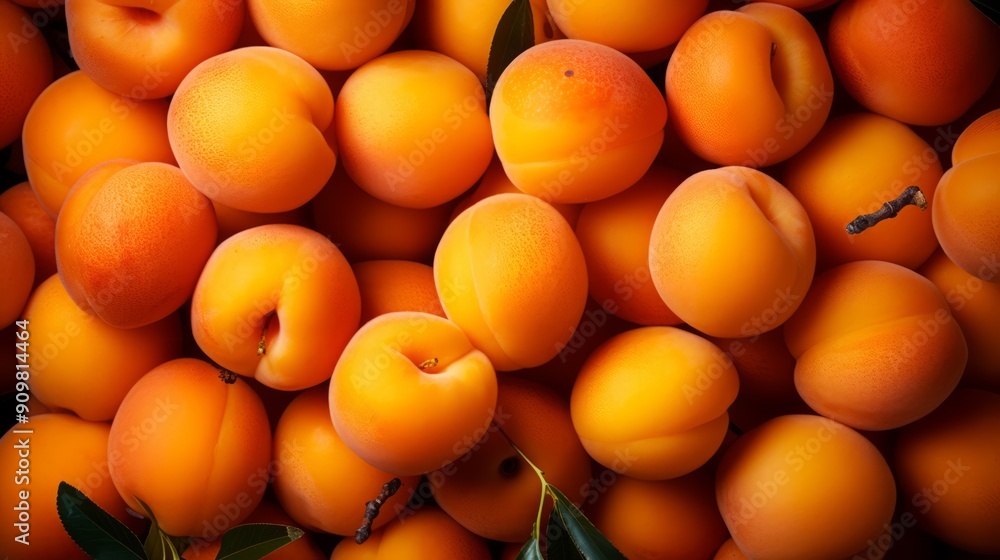 fresh ripe apricots as background, top view. ai generated art image fresh ripe apricots as background, top view. ai generated art image