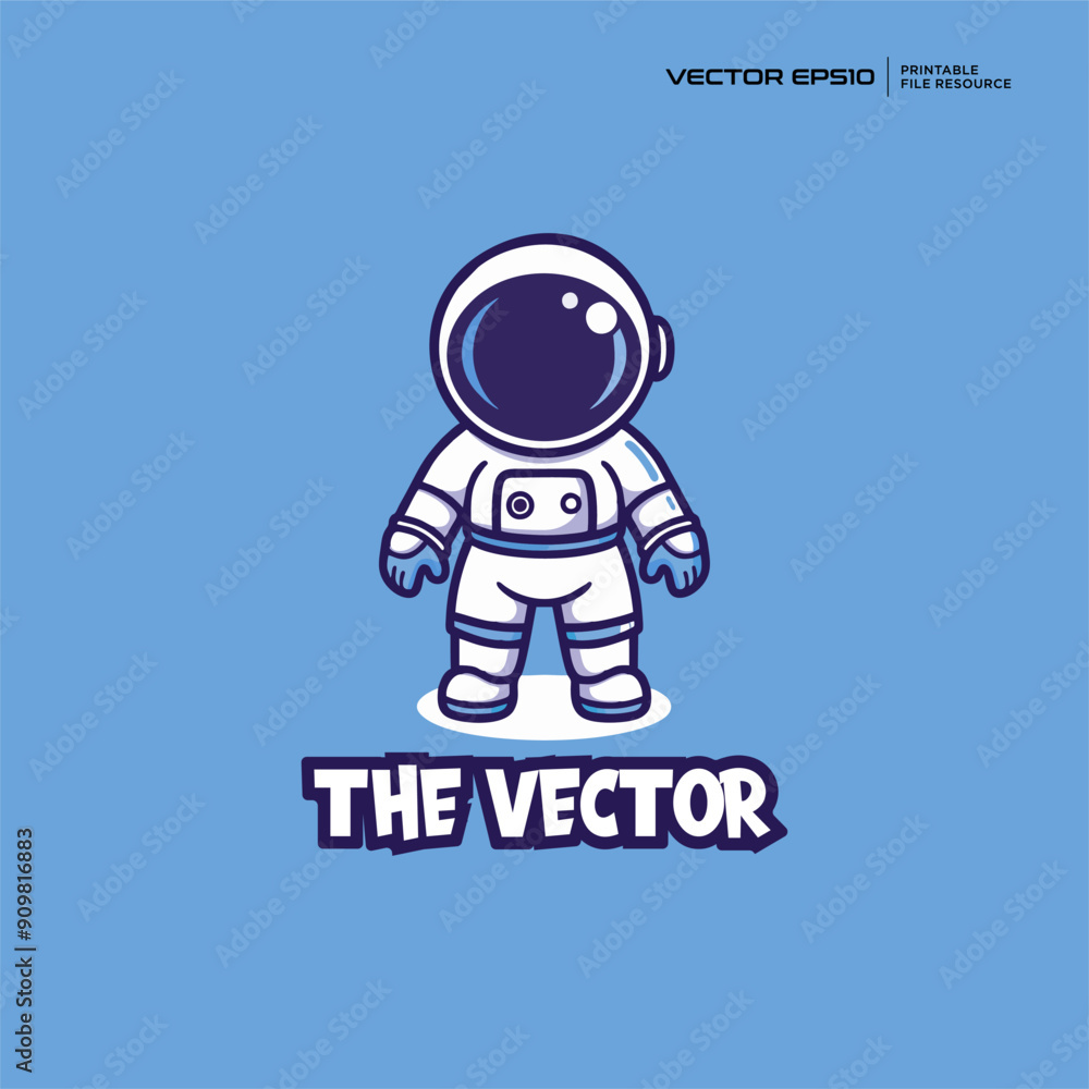 Cute astronaut mascot, vector, logo, character, cartoon, illustration, eps10 Cute astronaut mascot, vector, logo, character, cartoon, illustration, eps10