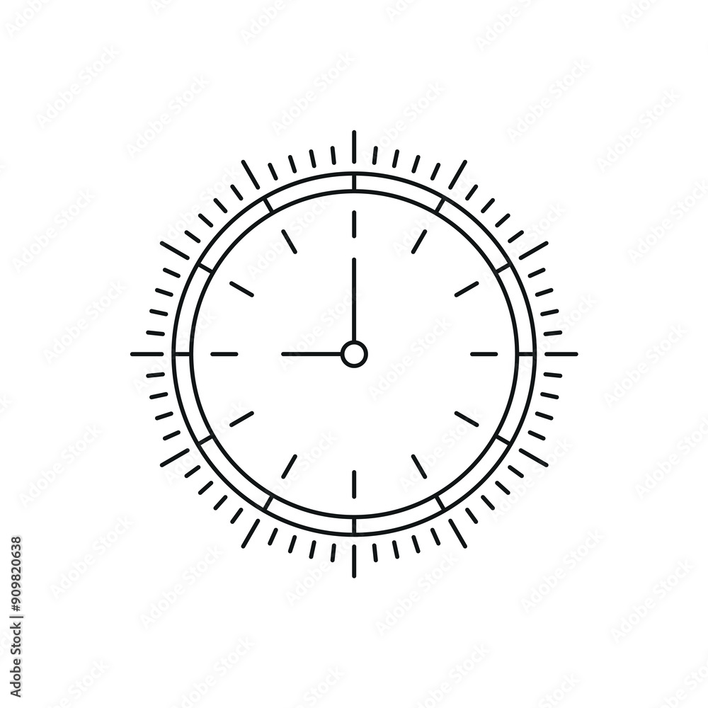 Color analog clock interface. round clock concept Color analog clock interface. round clock concept