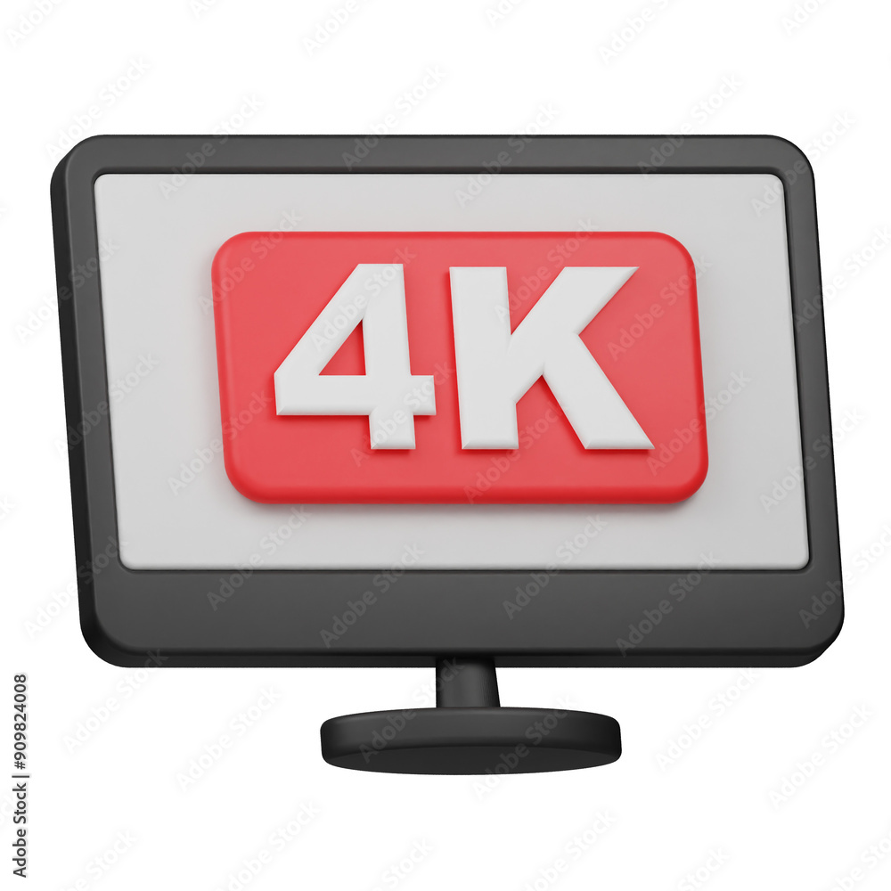4k resolution 3d icon isolated on the transparent background 4k resolution 3d icon isolated on the transparent background