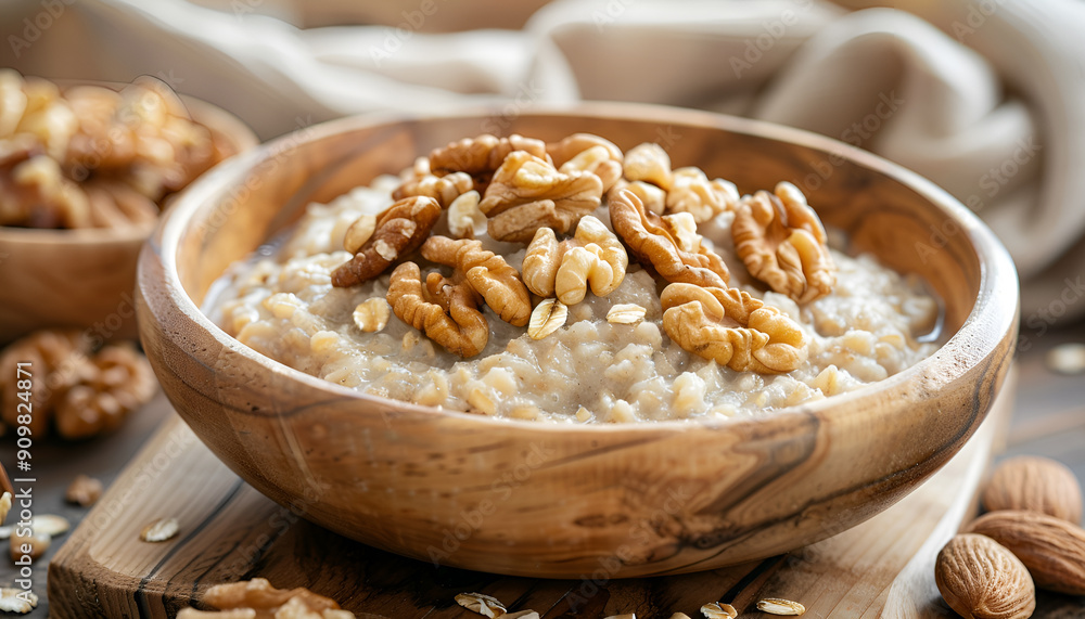 Oatmeal with nuts and seeds highlights importance of healthy fats at breakfast Oatmeal with nuts and seeds highlights importance of healthy fats at breakfast