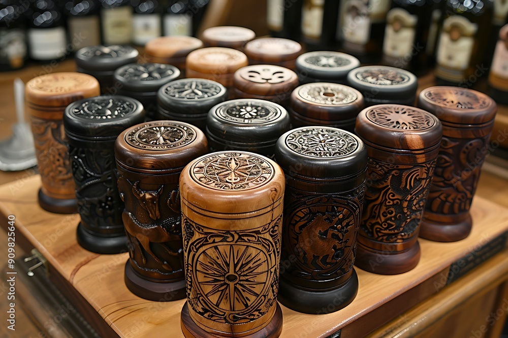 a group of wooden containers
a group of wooden containers