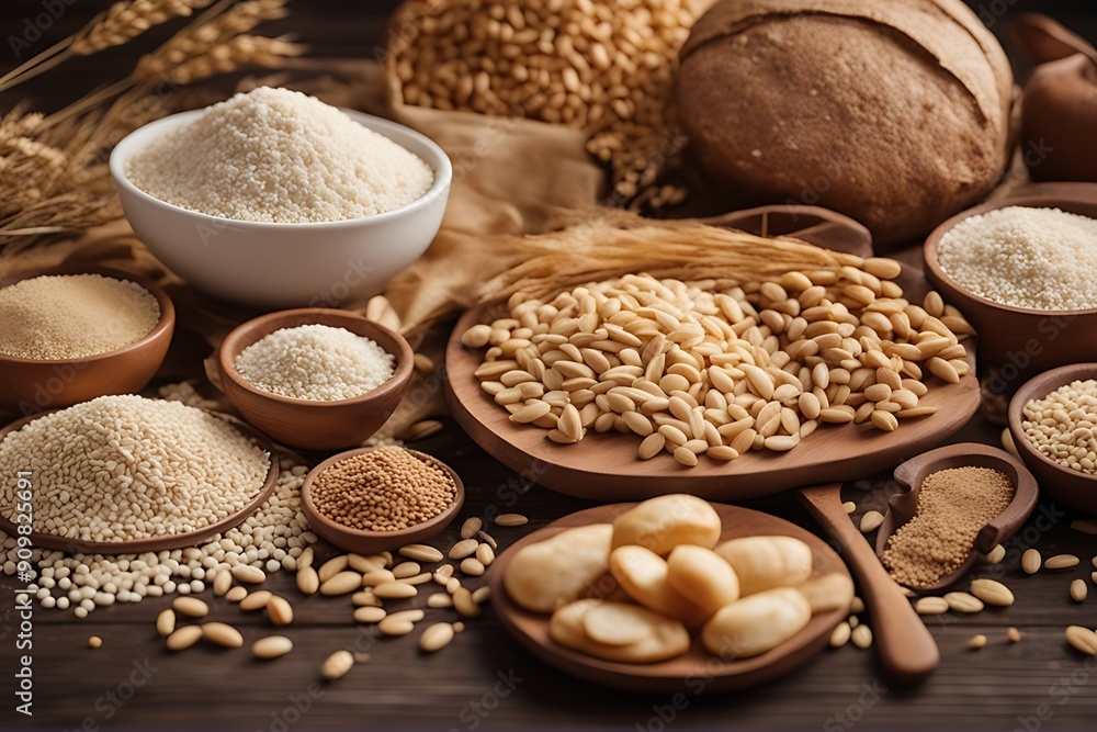 gluten et copy space selection Gluten intolerance free carbohydrates concept grains people gluten et copy space selection Gluten intolerance free carbohydrates concept grains people