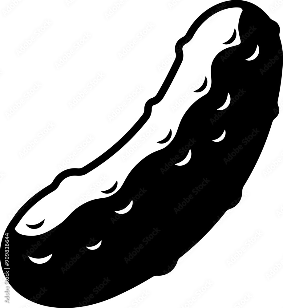 Cucumber icon. Silhouette sign. Vegetable symbol. Cucumber icon. Silhouette sign. Vegetable symbol.