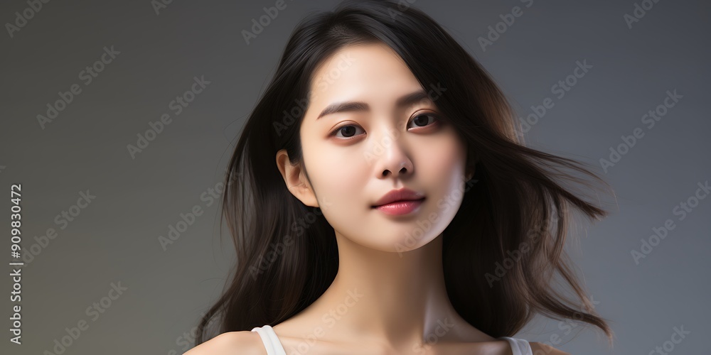 깨끗하고 상쾌한 피부를 가진 아름다운 젊은 아시아 여성, 얼굴 관리, 얼굴 트리트먼트, 미용, 뷰티 및 스파, 아시아 여성 초상화. 깨끗하고 상쾌한 피부를 가진 아름다운 젊은 아시아 여성, 얼굴 관리, 얼굴 트리트먼트, 미용, 뷰티 및 스파, 아시아 여성 초상화.