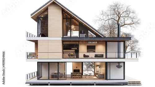 Green Living EcoFriendly Home Design with TripleGlazed Windows Insulation Layers and Air Source Heat Pump