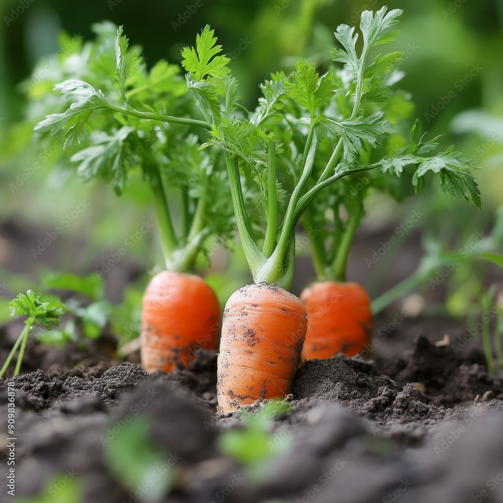 Fresh and Vibrant Carrot Harvest in the Garden Fresh and Vibrant Carrot Harvest in the Garden
