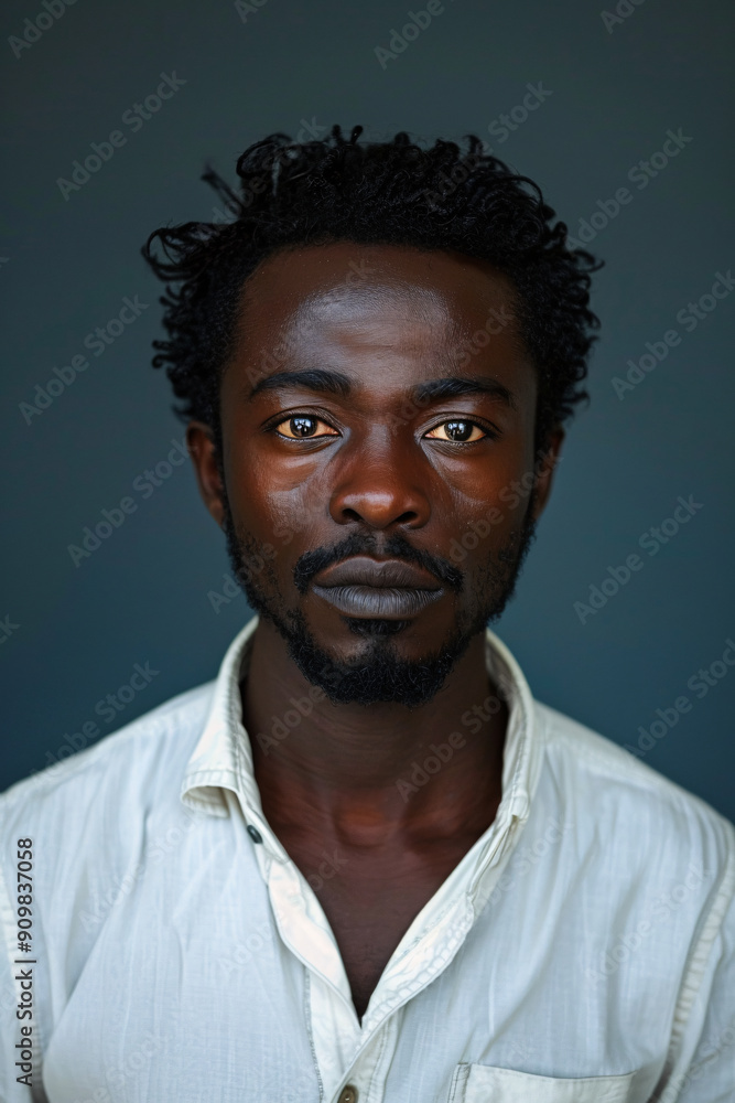Portrait photo of an African man with a beard Portrait photo of an African man with a beard