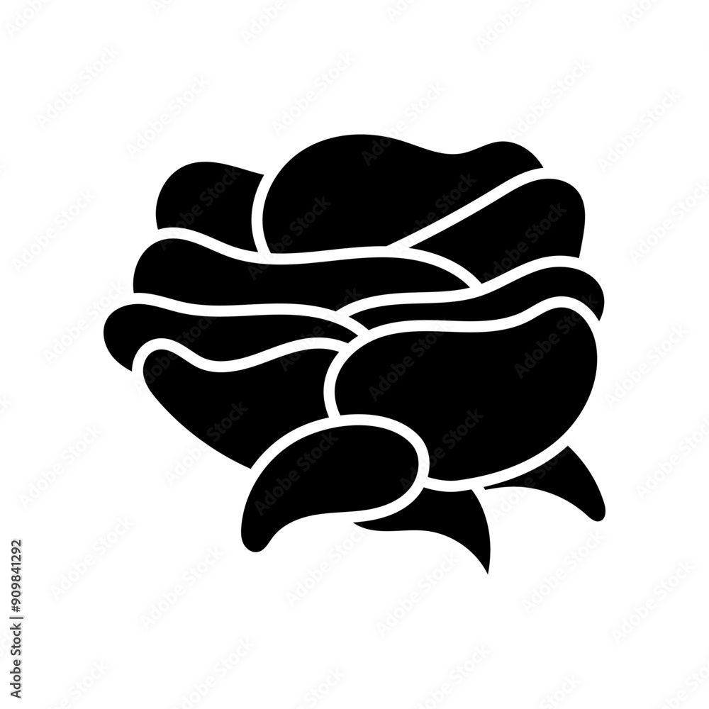 Rose flower silhouette vector. Suitable use for botanical, boutique, beautiful things, design decoration, tattoo, skincare brand, and more Rose flower silhouette vector. Suitable use for botanical, boutique, beautiful things, design decoration, tattoo, skincare brand, and more