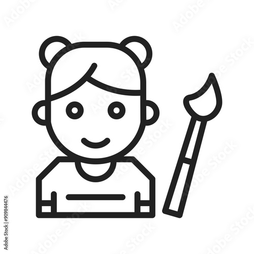 Painting icon vector image.Suitable for use on web apps, mobile apps and print media.