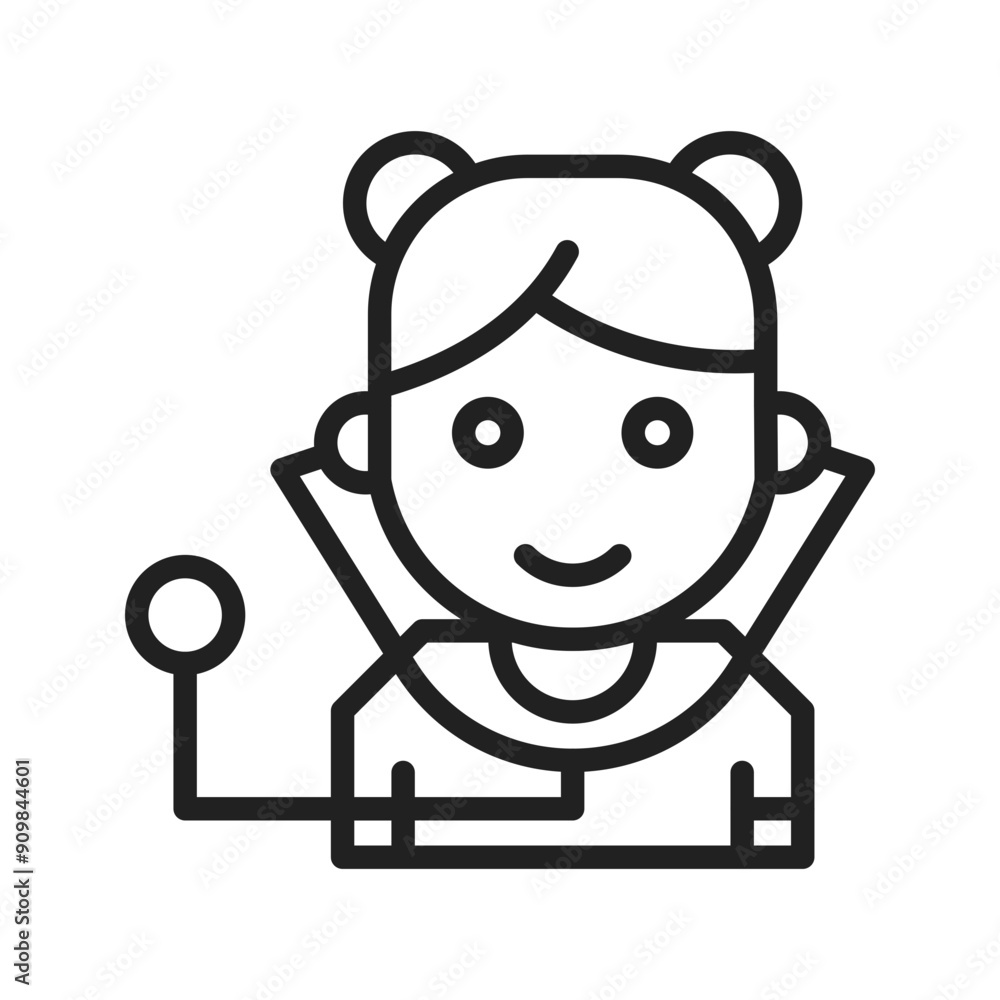 Wearing Stethoscope icon vector image.Suitable for use on web apps, mobile apps and print media. Wearing Stethoscope icon vector image.Suitable for use on web apps, mobile apps and print media.