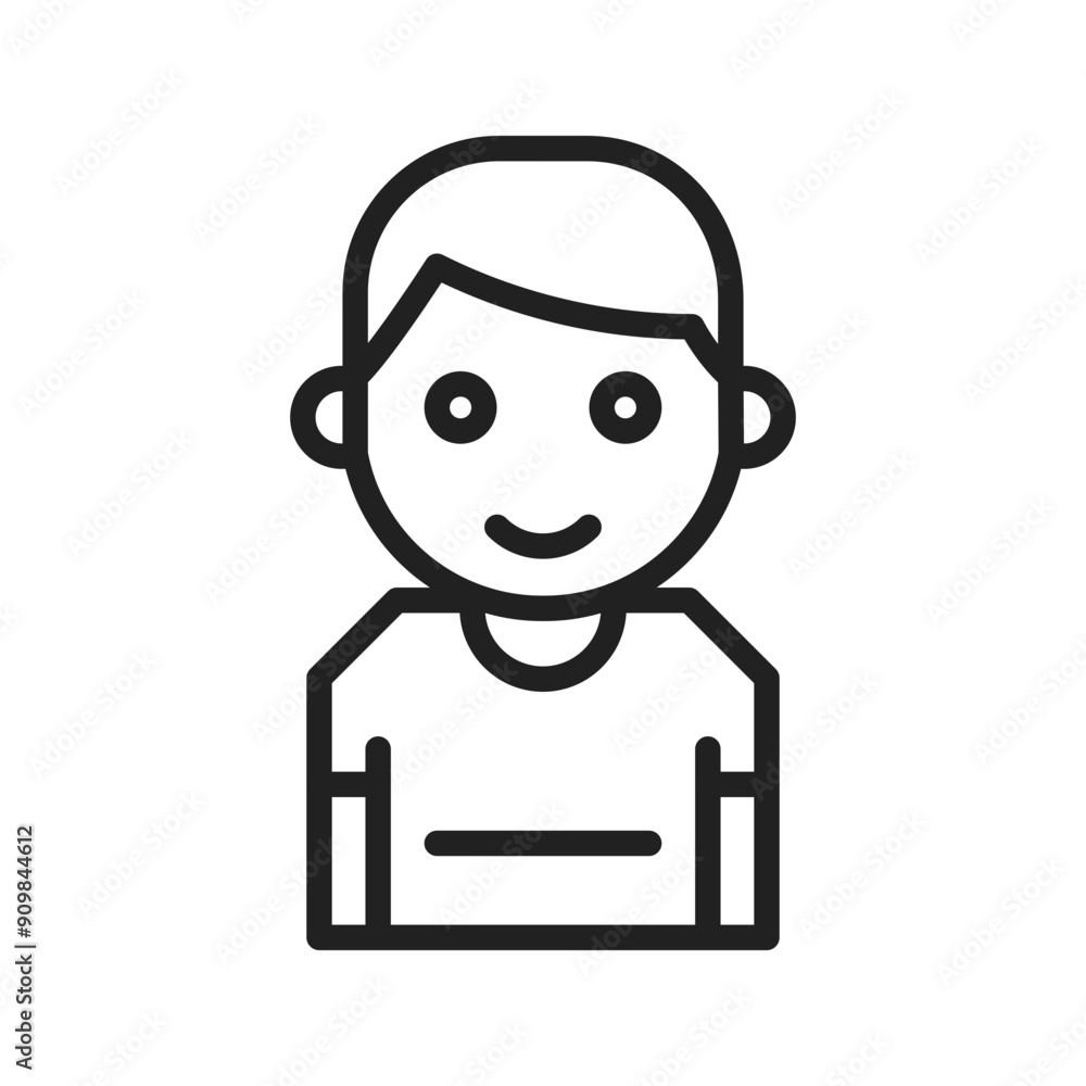 Boy Standing icon vector image.Suitable for use on web apps, mobile apps and print media. Boy Standing icon vector image.Suitable for use on web apps, mobile apps and print media.