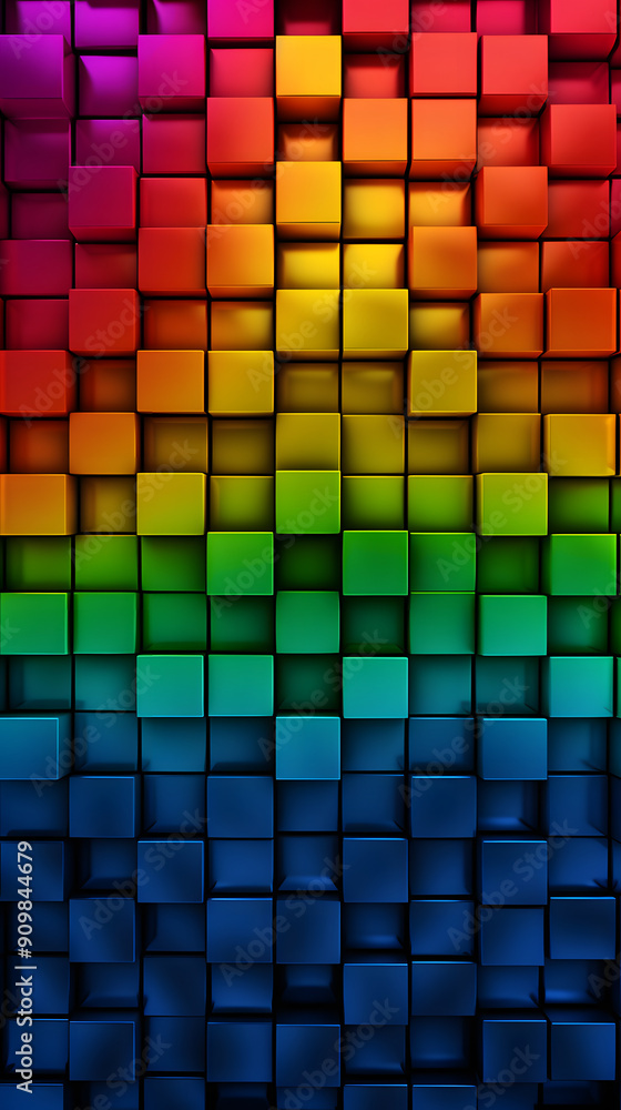 Digital color mosaic square abstract graphic poster background Digital color mosaic square abstract graphic poster background