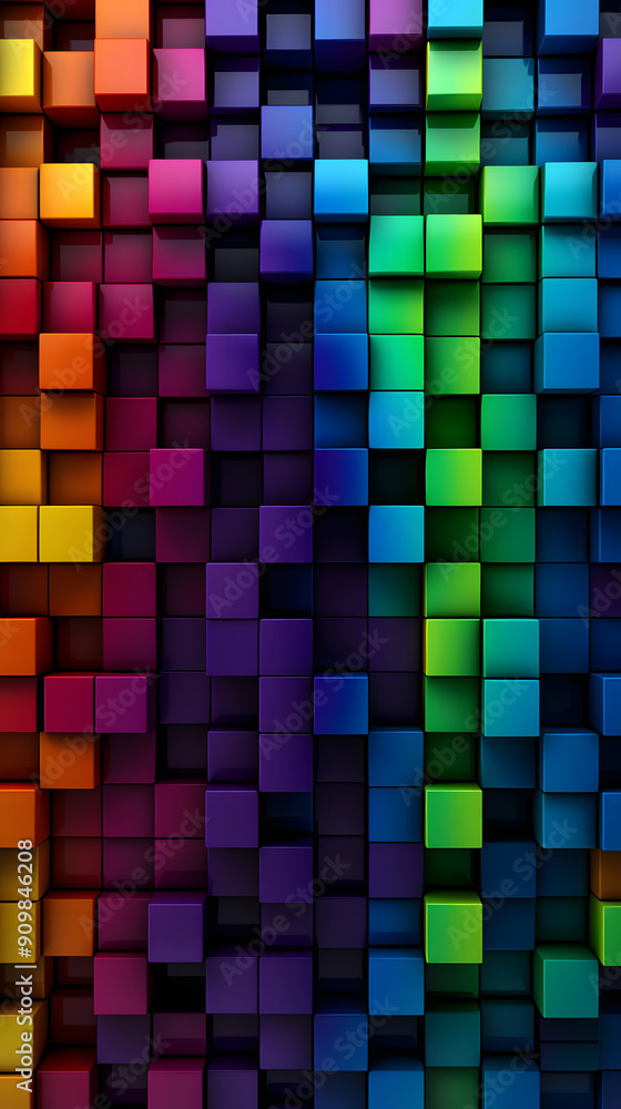 Digital color mosaic square abstract graphic poster background Digital color mosaic square abstract graphic poster background