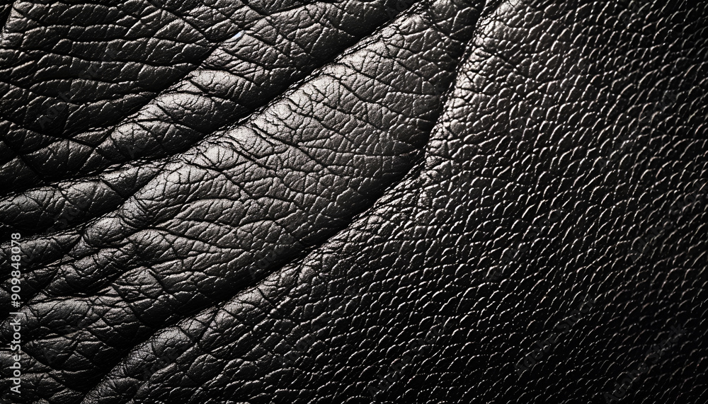 Closeup of black eco leather texture with dark grey synthetic material Closeup of black eco leather texture with dark grey synthetic material