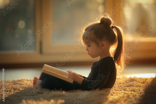 Children reading story