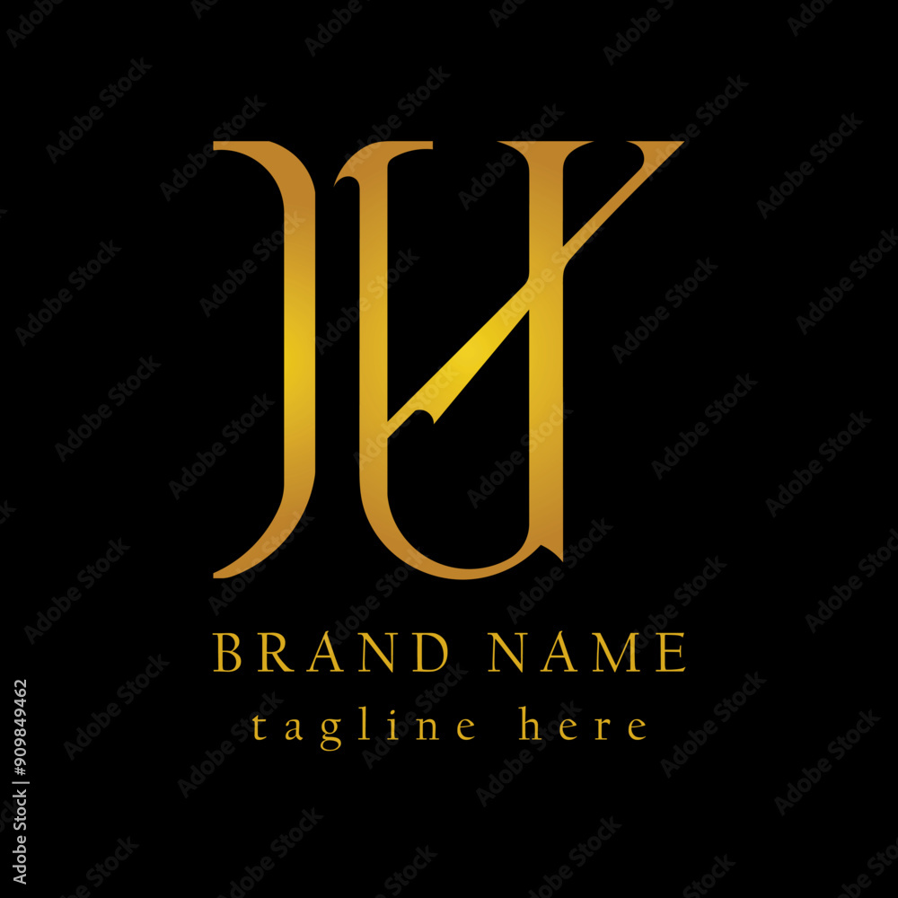 simple abstract luxury logo, with gold gradation color simple abstract luxury logo, with gold gradation color