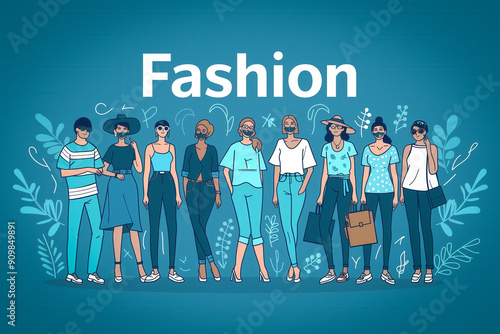 Fashion marketing text illu...