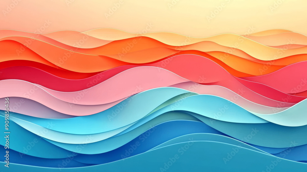 Colorful background with waves. Colorful background with waves.