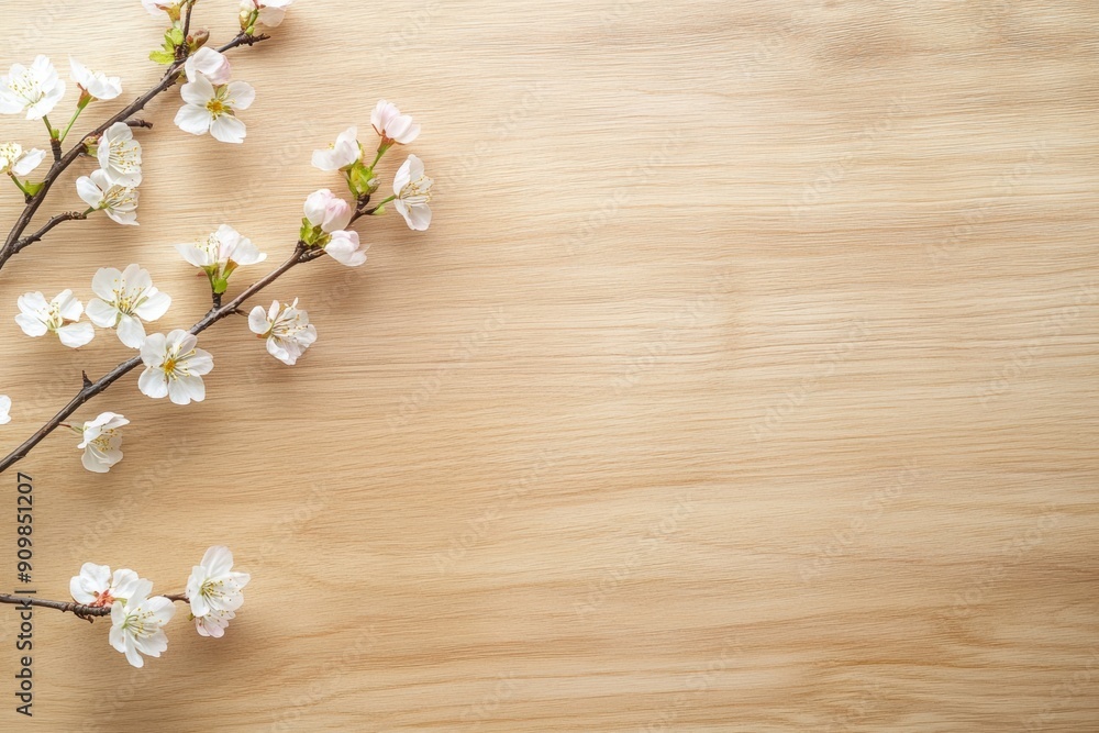 Overhead photo of A clean minimalist wood table Overhead photo of A clean minimalist wood table