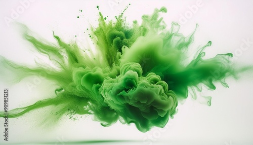 abstract green background with drops