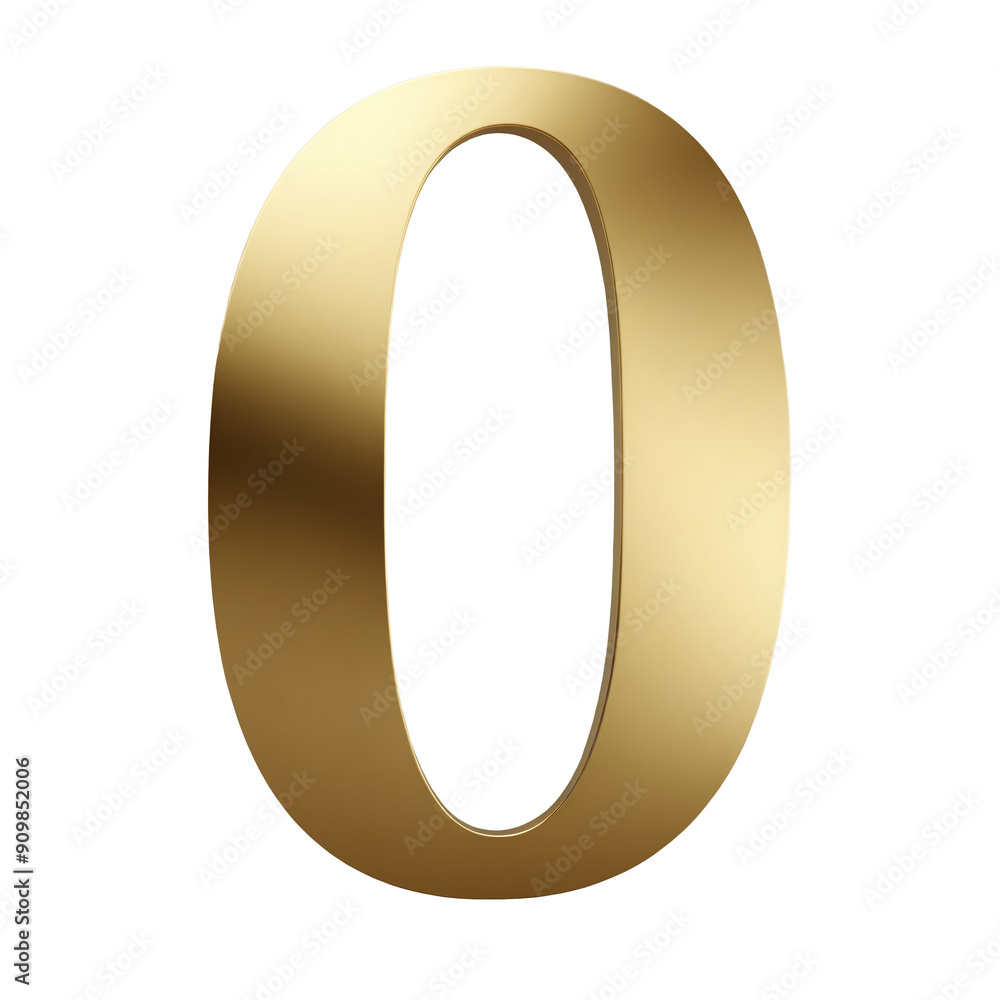 Gold Number Zero on Grey Background Gold Number Zero on Grey Background