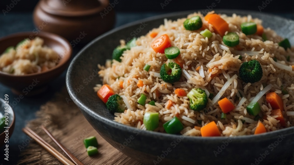 炒饭 - Stir-Fried Rice with Vegetables, Eggs, and Meat or Seafood 炒饭 - Stir-Fried Rice with Vegetables, Eggs, and Meat or Seafood