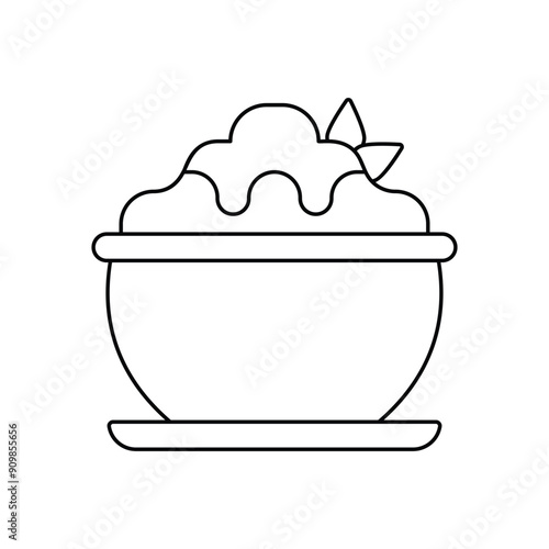 Mashed Potatoes vector icon