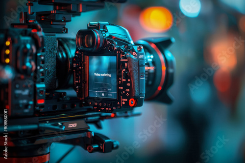 Video marketing text illust...