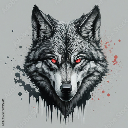 Cartoon the wolf is standing coolly vector cartoon