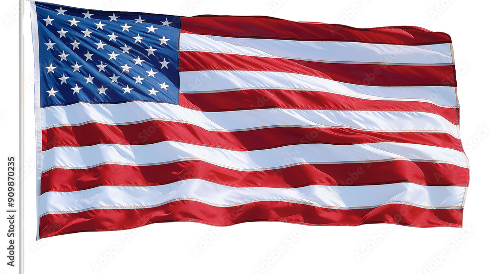 American flag isolated with no background png, generative ai American flag isolated with no background png, generative ai