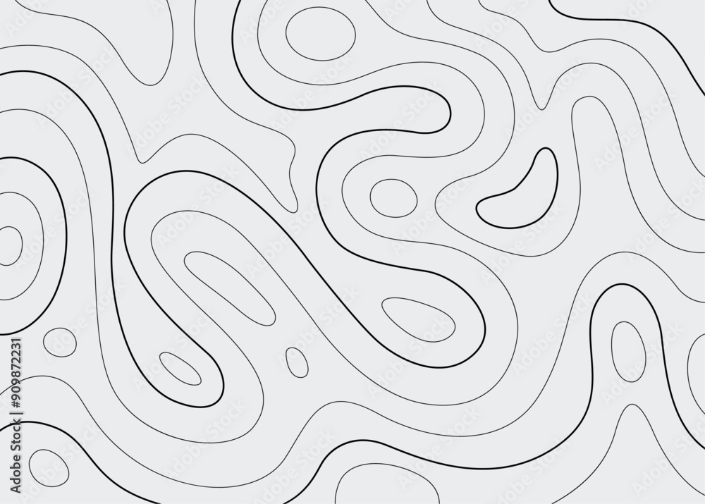 Topographic map. Vector background. Texture of the topographic image. Line art. Topographic map. Vector background. Texture of the topographic image. Line art.