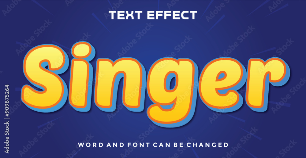 Singer editable text effect Singer editable text effect