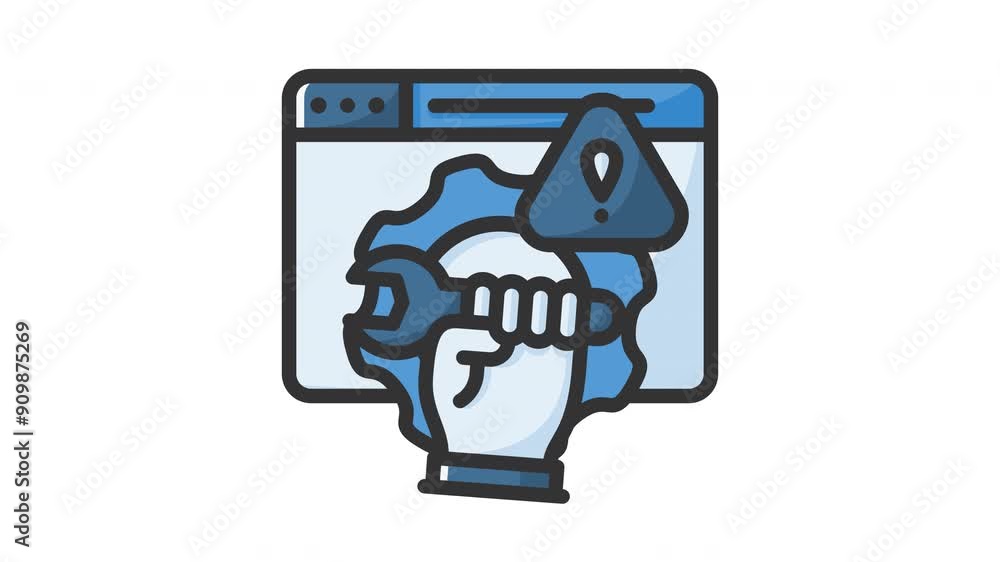 animated website maintenance icon. Perfect for seo, web, website, search, digital, online, computer, animation, animated, technology, internet, interface, browse, optimization, www, browser animated website maintenance icon. Perfect for seo, web, website, search, digital, online, computer, animation, animated, technology, internet, interface, browse, optimization, www, browser