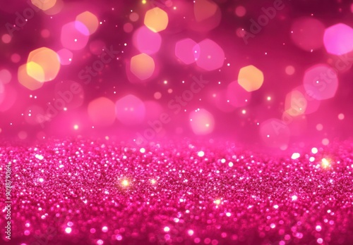 Pink Glitter and Bokeh Lights Background