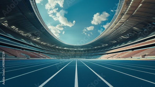 Olympic Stadium Scene, Showcasing the Excitement of Millions for the Olympic 2024 Games, Sports and Championship concept, Graphic Resources, Wallpapers, Brochure, Websites, banner design, Advertising,