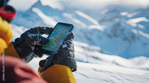 Winter Wanderlust Exploring the Slopes with Ski Resort Map App Adventure Awaits in Snowy Mountains