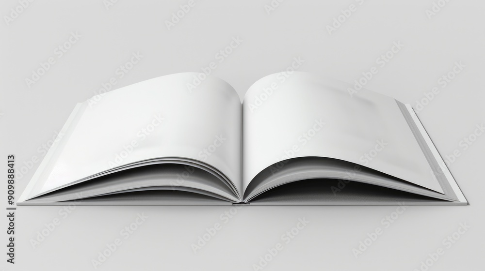A book lying on a clean white surface A book lying on a clean white surface
