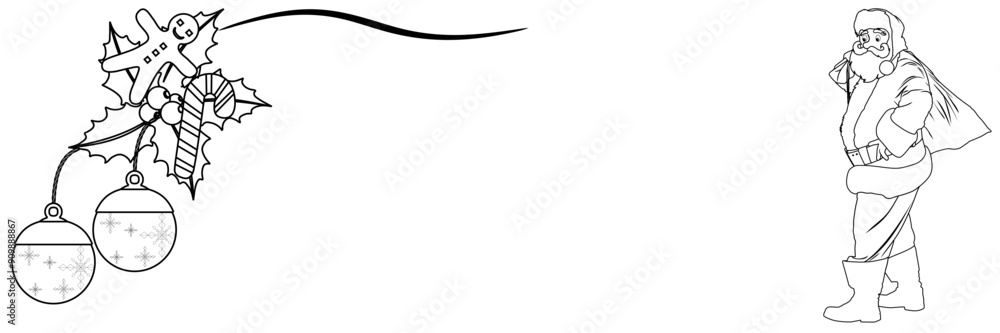 line art illustration background santa claus line art illustration background santa claus